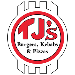 TJs Burgers Kebabs and Pizzas logo.